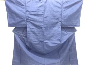 未使用品　手織り節紬単衣男物着物アンサンブル